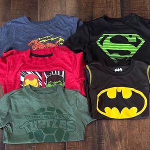 Superhero tee lot sizes 7/XS t shirts